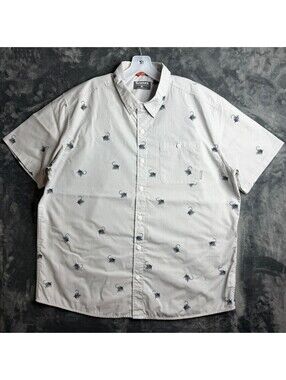Simms Short Sleeve Lure Button Up Men's Sz XL